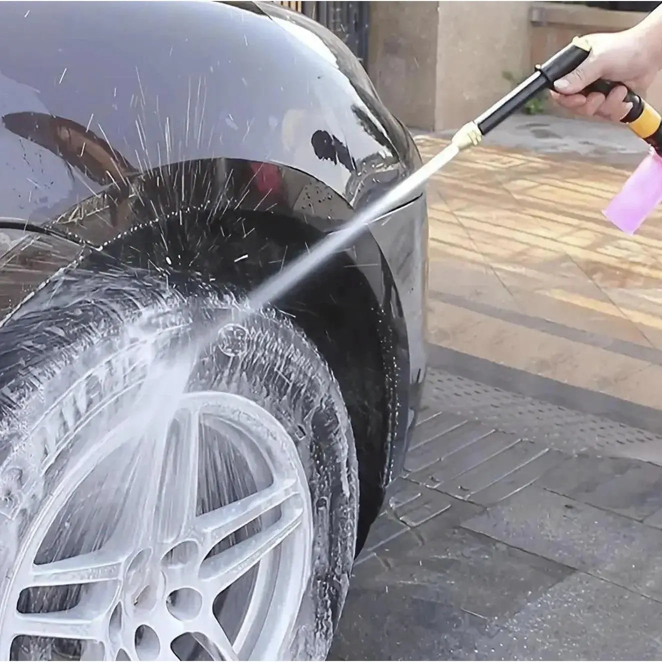 Portable High-Pressure Water Sprayer, Adjustable Hose Nozzle for Car Washing, Garden Watering & Pet Cleaning