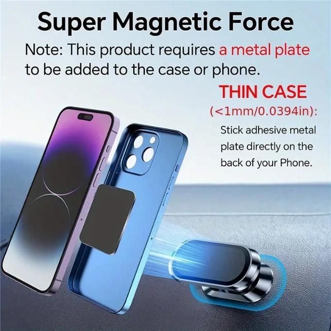 3 Pcs. Magnetic Car Phone OR Tablet Holder with Adjustable Rotation!