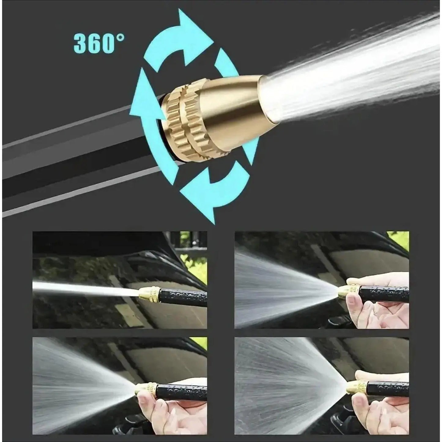 Portable High-Pressure Water Sprayer, Adjustable Hose Nozzle for Car Washing, Garden Watering & Pet Cleaning