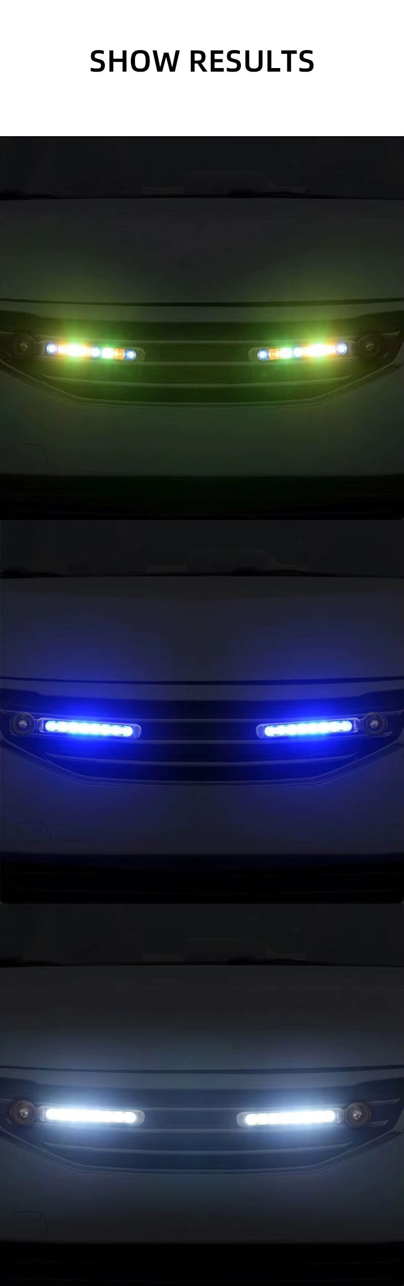2-Pack Wind-Powered LED Daytime Running Lights — Car & Motorcycle Auxiliary Lamp