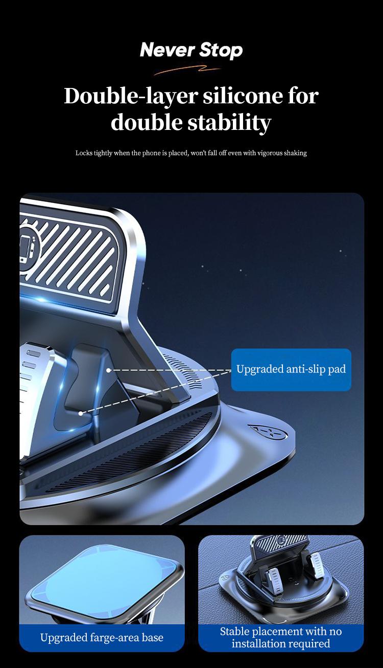 Universal Car Phone Holder 360 Degree Rotation, Excellent For Car Navigation, Adjustable for Horizontal and Vertical Screen.