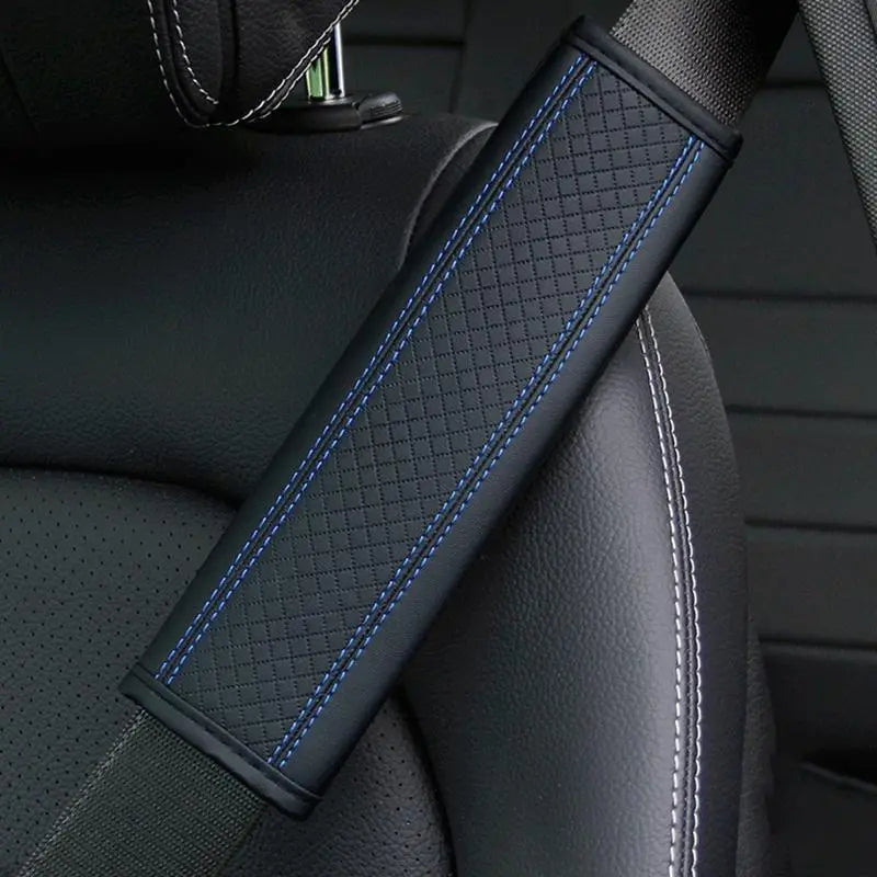 Car Seat Belt Shoulder Pad, 2 Counts/Set PU Leather Embossed Car Seat Belt Covers, Car Interior Accessories, Car Interior Decoration, Aesthetic Car Accessory, Universal Car Accessories
