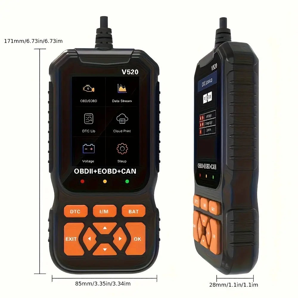OBD2 Scanner Live Data Professional Mechanic OBDII Diagnostic Code Reader Tool for Check Engine Light Cloud Printing Daul UI Mode #Fathersdaygift Fathersdaygift